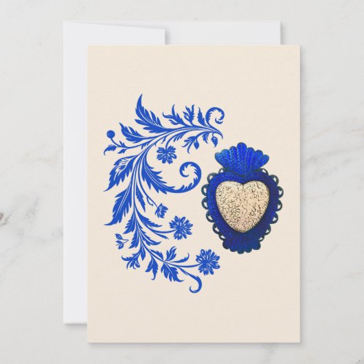 Invitation Espagnol, Milagro Heart Mariage mexicain Date de s (Dos)