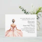 Invitation Espagnol Mis Quince Princess 15ème anniversaire (Debout devant)