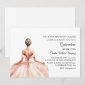 Invitation Espagnol Mis Quince Princess 15ème anniversaire (Devant / Derrière)