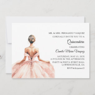 Invitation Espagnol Mis Quince Princess 15ème anniversaire