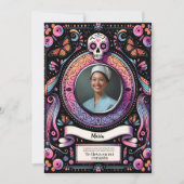 Invitation Espagnol Notre-Dame de Guadalupe crâne de prière (Devant)