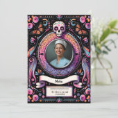 Invitation Espagnol Notre-Dame de Guadalupe crâne de prière (Debout devant)