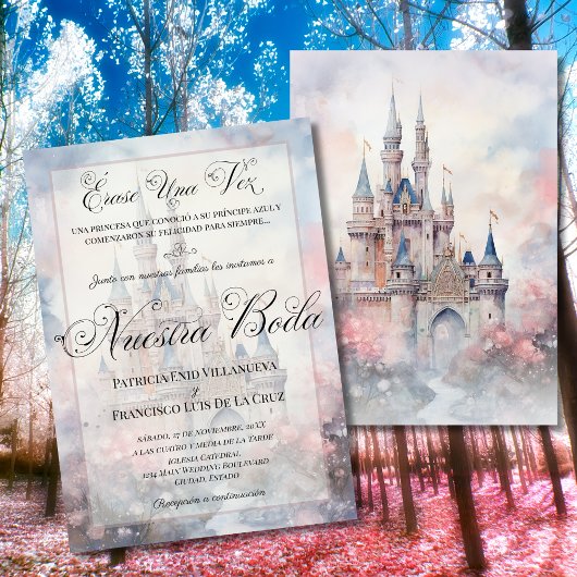 Invitation Espagnol Nuestra Boda Fairy Tale Mariage