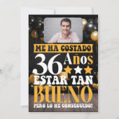Invitation Espagnol personnalisé Anniversaire personnalisé An (Devant)