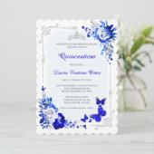 Invitation Espagnol Quince Royal Silver (Debout devant)