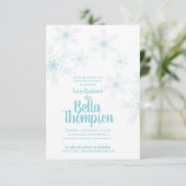 Invitation ESPAGNOL quinceañera HIVER WONDERLAND (Debout devant)