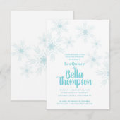 Invitation ESPAGNOL quinceañera HIVER WONDERLAND (Devant / Derrière)