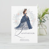 Invitation Espagnol romantique enchantée Quinceañera (Debout devant)