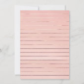 Invitation Espagnol, rose pâle et bleu Floral Quinceañera (Dos)