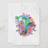 Invitation Espagnol Rustique Coeur Mexicain Mariage Enregistr (Dos)