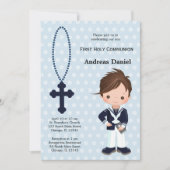 Invitation Espagnol Sailor First Communion garçon (Devant)
