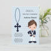 Invitation Espagnol Sailor First Communion garçon (Debout devant)