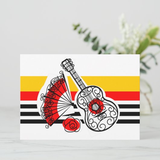 Invitation Espagnol Souvenirs Classic Bande horizontale (Debout devant)