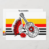 Invitation Espagnol Souvenirs Classic Bande horizontale (Devant / Derrière)