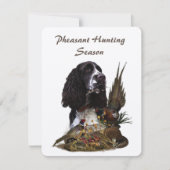 Invitation Espagnol Springer anglais avec faisan (Devant)