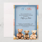 Invitation Espagnol Teddy Bear Thème Genre Reveillez Invitati (Devant / Derrière)