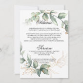 Invitation espagnole nécrologie verte (Dos)