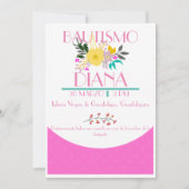 Invitation espagnole, niña de Bautizo Invitación (Devant)