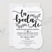 Invitation espagnole rustique modifiable (Devant)