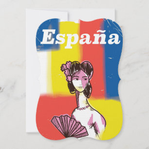 Invitation España vintage travel poster