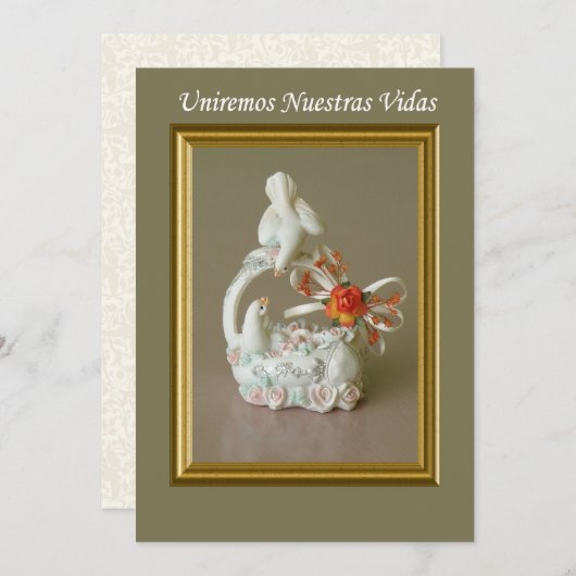 Invitation espanol de boda d'invitacion (Devant / Derrière)