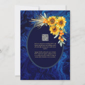 Invitation Espanol Invitación Boda Rustique Blue Sunflowers I (Dos)