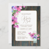 Invitation Espanol Invitación de Boda Floral Mariage Rustic I (Devant)