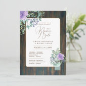 Invitation Espanol Invitación de Boda Floral Wedding Rustic I (Debout devant)