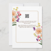 Invitation Espanol Invitación de Boda Mariage Floral d'été (Dos)