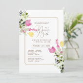 Invitation Espanol Invitación de Boda Summer Floral Mariage I (Debout devant)