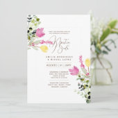 Invitation Espanol Invitación de Boda Summer Floral Mariage I (Debout devant)