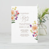 Invitation Espanol Invitación de Boda Summer Floral Mariage I (Debout devant)