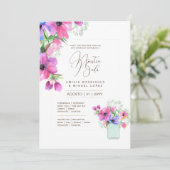 Invitation Espanol Invitación de Boda Summer Floral Mariage I (Debout devant)