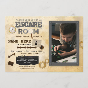 Invitation Espion d'indices de photo de fête d'anniversaire
