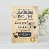 Invitation Espion d'indices d'invitation de fête (Debout devant)