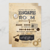 Invitation Espion d'indices d'invitation de fête (Devant / Derrière)