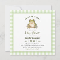 Espoir sur le Carré de Baby shower de grenouille