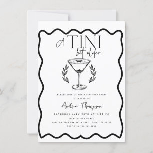 Invitation Espresso Light Martini Cocktail anniversaire