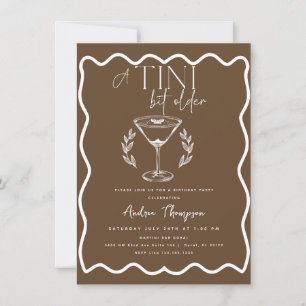 Invitation Espresso Light Martini Cocktail anniversaire