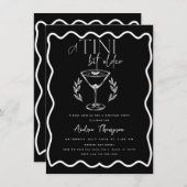 Invitation Espresso Light | Martini | Cocktail anniversaire (Devant / Derrière)