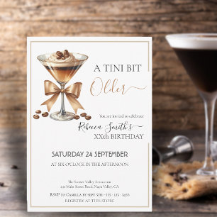 Invitation Espresso martini "A tini bit Older"