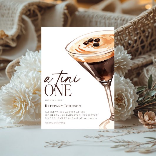 Invitation Espresso Martini A Tini Un Baby shower