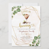 Invitation Espresso Martini Amour brasse la Fête des mariées (Devant)