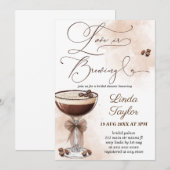 Invitation Espresso Martini Amour Brûle La Fête des mariées (Devant / Derrière)
