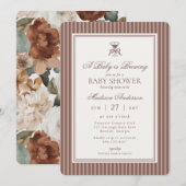 Invitation Espresso Martini Baby Brewing Coffee Baby Shower (Devant / Derrière)