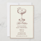 Invitation Espresso Martini Bit Ancien 30e anniversaire éléga (Devant)