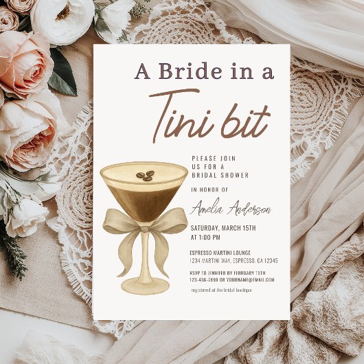 Invitation Espresso Martini Bridal Shower