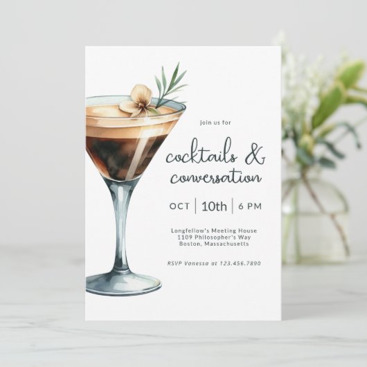 Invitation Espresso Martini Cocktails et Conversation Event (Debout devant)