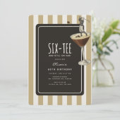 Invitation Espresso Martini Golf Themed 60th Birthday (Debout devant)