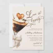 Invitation Espresso Martini Love Brève une douche nuptiale (Devant)